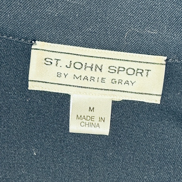 St. John Sport by Marie Navy Blue Jacket with Gold Accents - Picture 2 of 6
